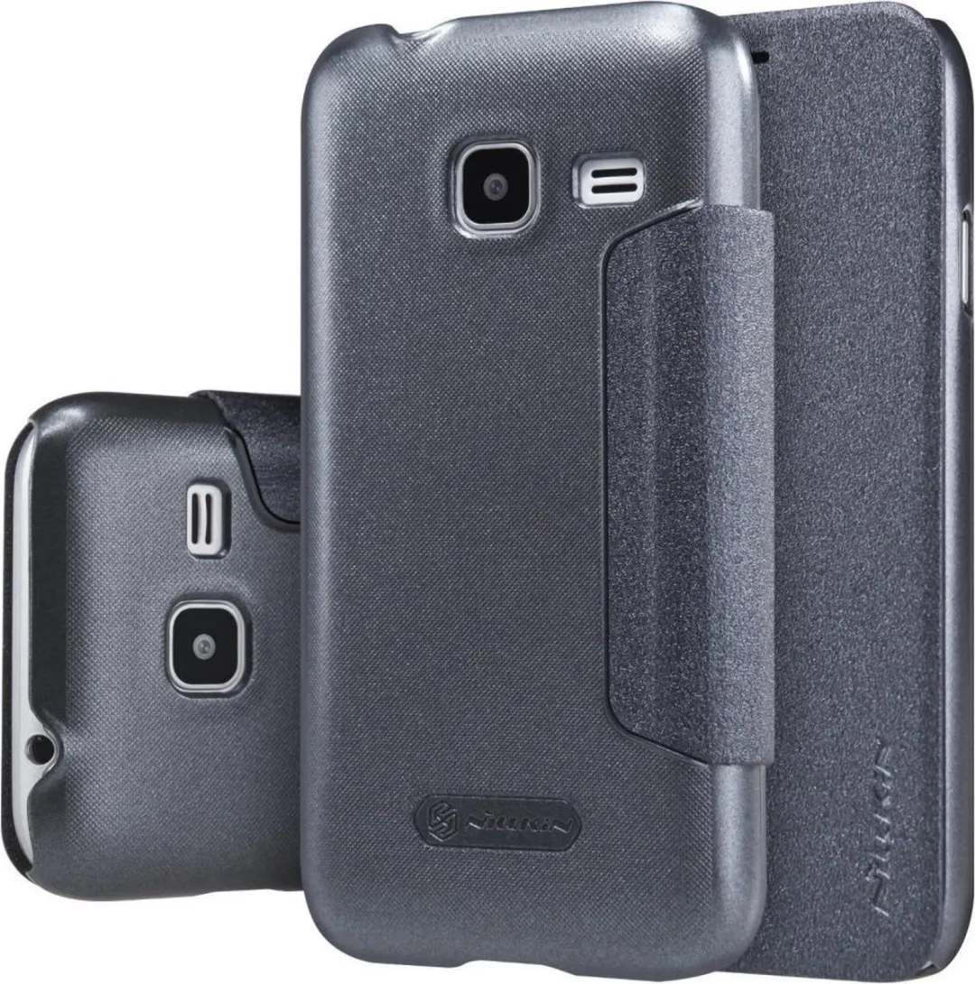 Nillkin Sparkle Series Leather Case Samsung Galaxy J1 (2016) - Zwart