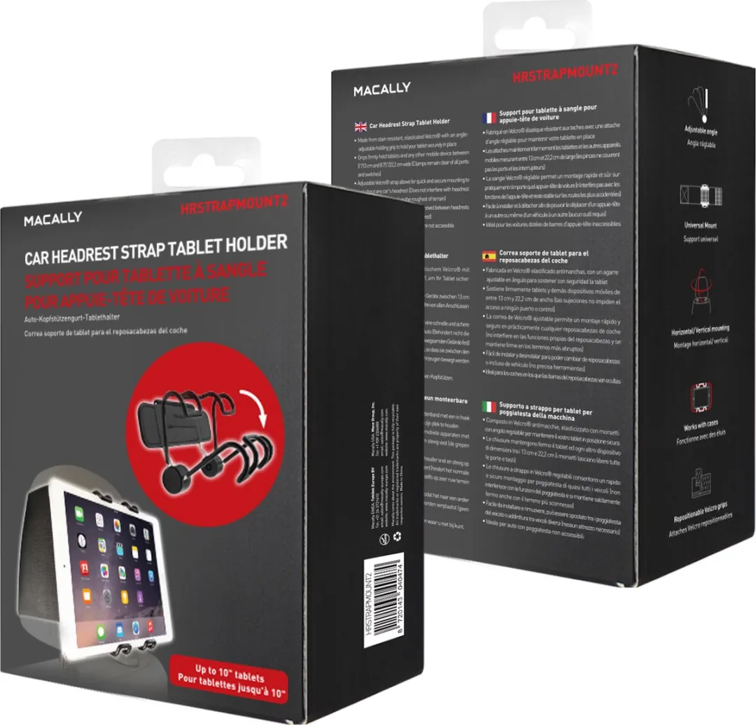 Macally HRSTRAPMOUNT2 iPad/Tablethouder - 11 Inch - Zwart - afbeelding 6 van 6