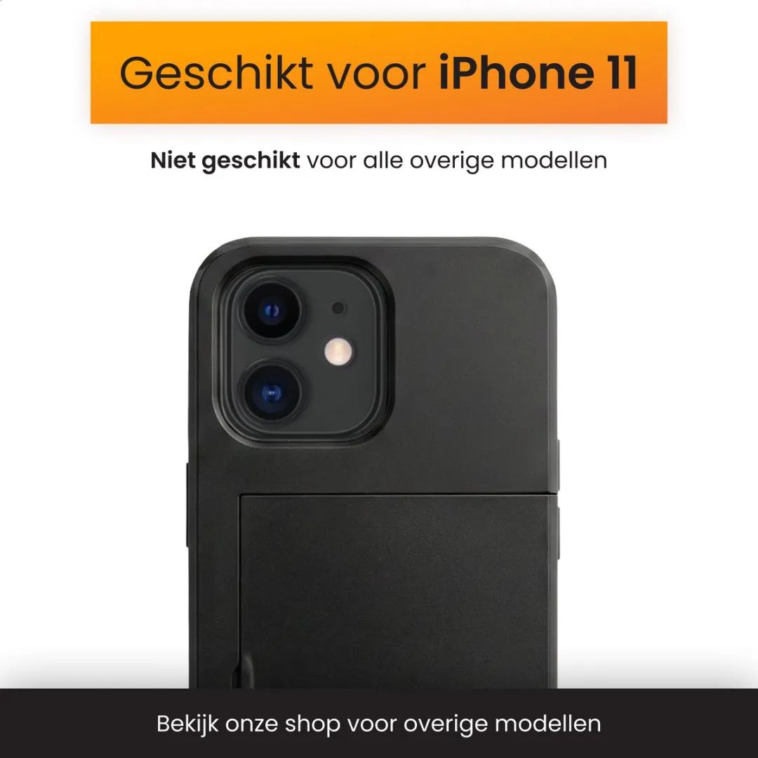 R2B iPhone 11 Hoesje Utrecht - 3 Pasjes - Zwart