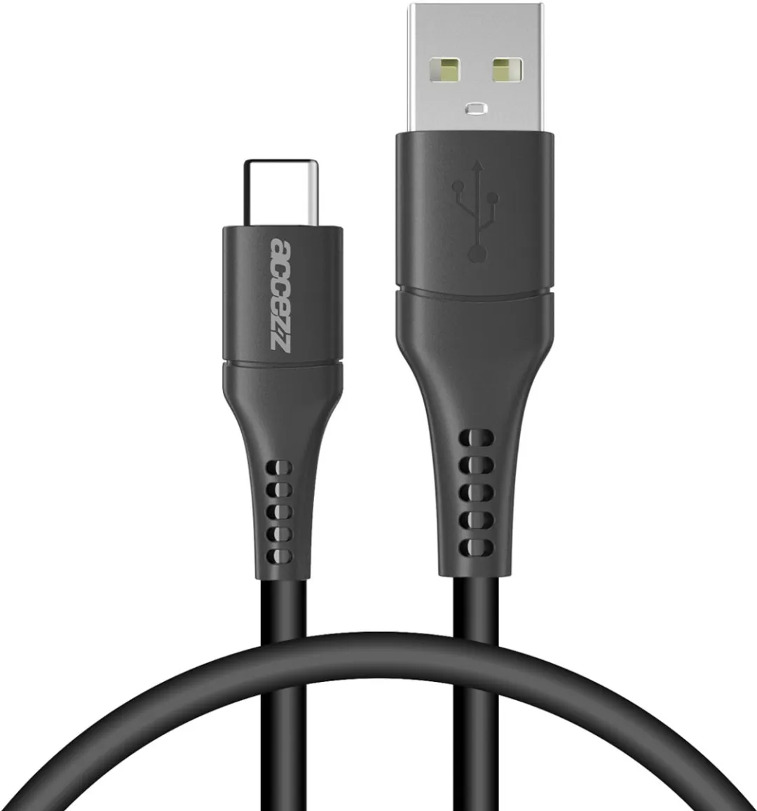 Accezz SH00010491 USB-C naar USB-A Kabel 0.2m - Zwart