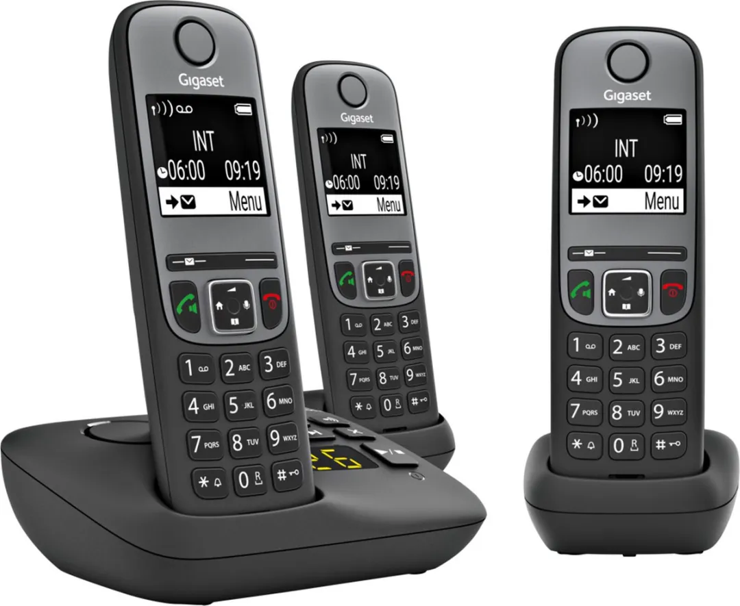 Gigaset A705A TRIO DECT Telefoon - 4 Handsets - Zwart