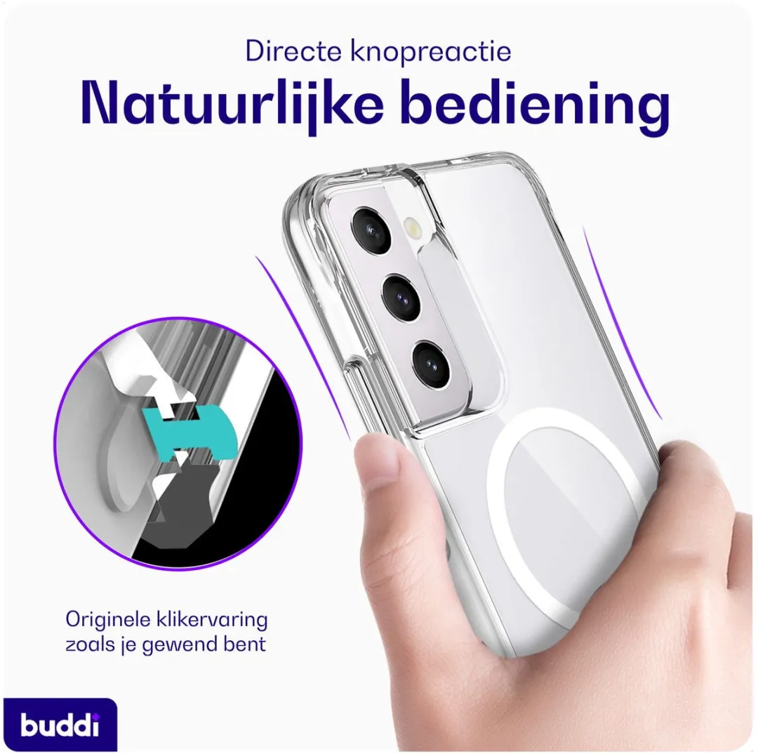 Buddi Core Hoesje Samsung Galaxy S22 Plus - MagSafe - Transparant
