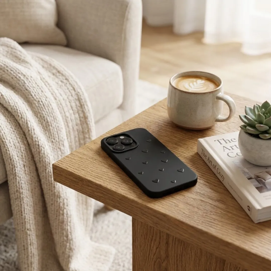 NUVEX Hartjes Hoesje iPhone 16 Pro - Zwart