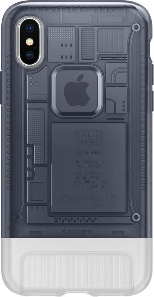 Spigen Classic C1 iPhone X Hoesje - Grijs