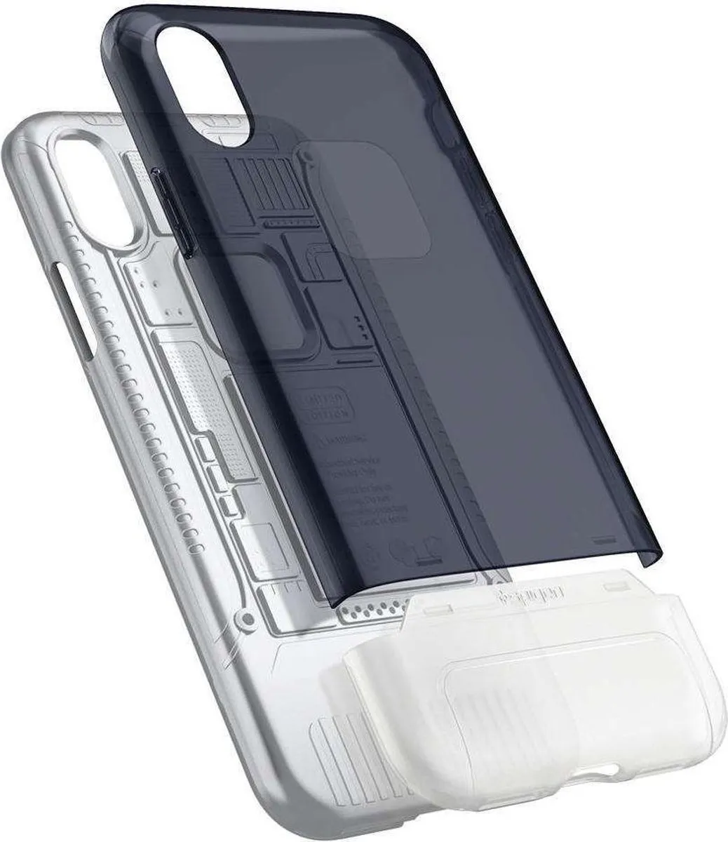 Spigen Classic C1 iPhone X Hoesje - Grijs - afbeelding 6 van 6