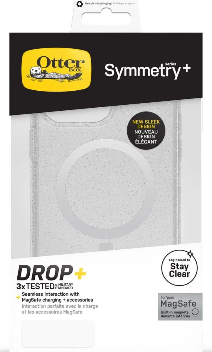 OtterBox Symmetry Plus Clear iPhone 14 Pro Max Hoesje - 77-89289 - Glitter - afbeelding 4 van 6