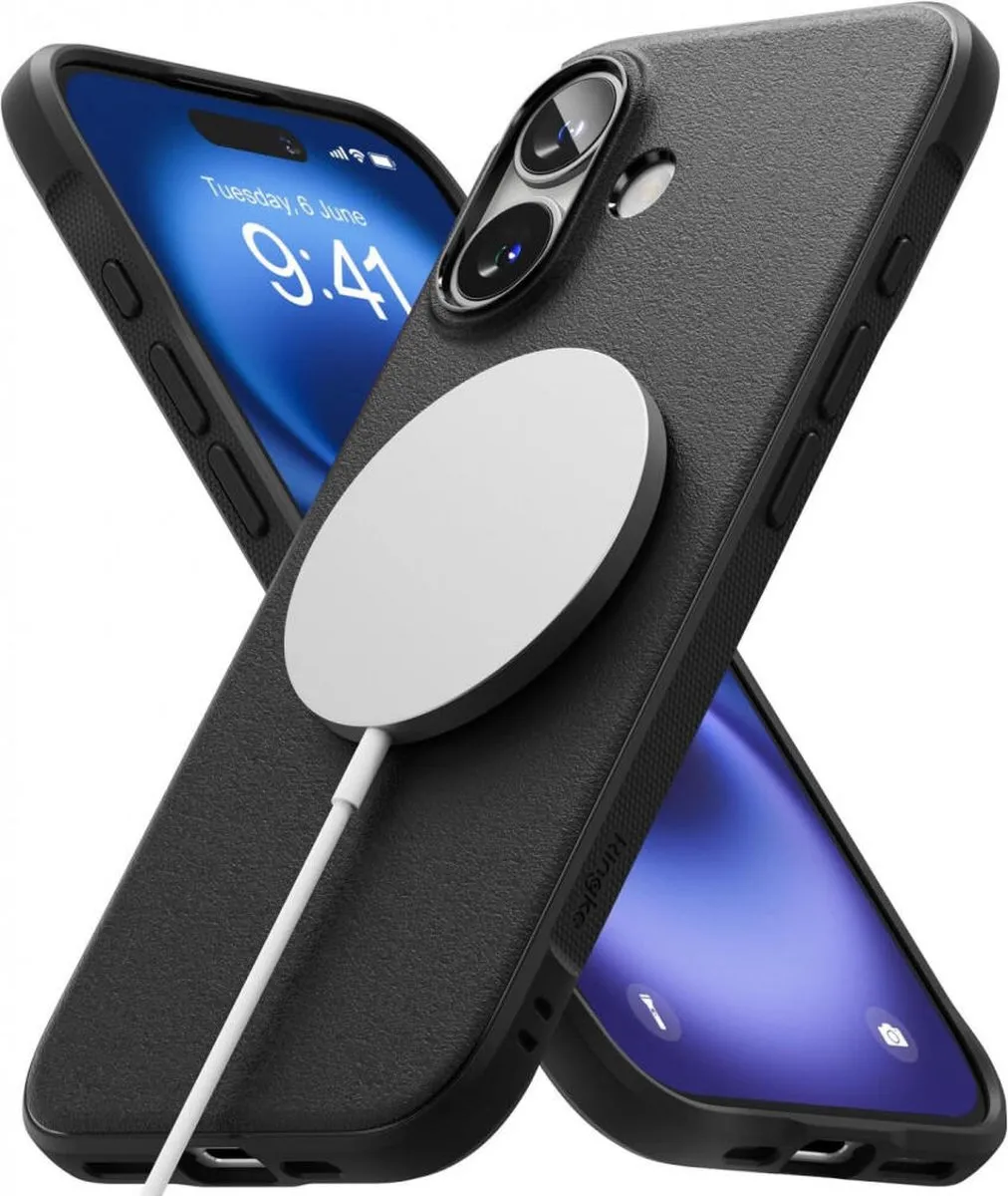 Ringke Onyx Magnetic Hoesje iPhone 16 Plus - MagSafe - Zwart