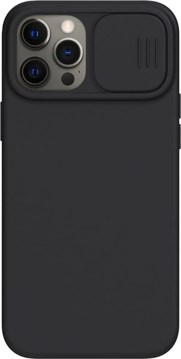 Nillkin CamShield Silicone Hoes iPhone 12/12 Pro - Zwart