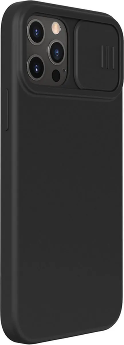 Nillkin CamShield Silicone Hoes iPhone 12/12 Pro - Zwart