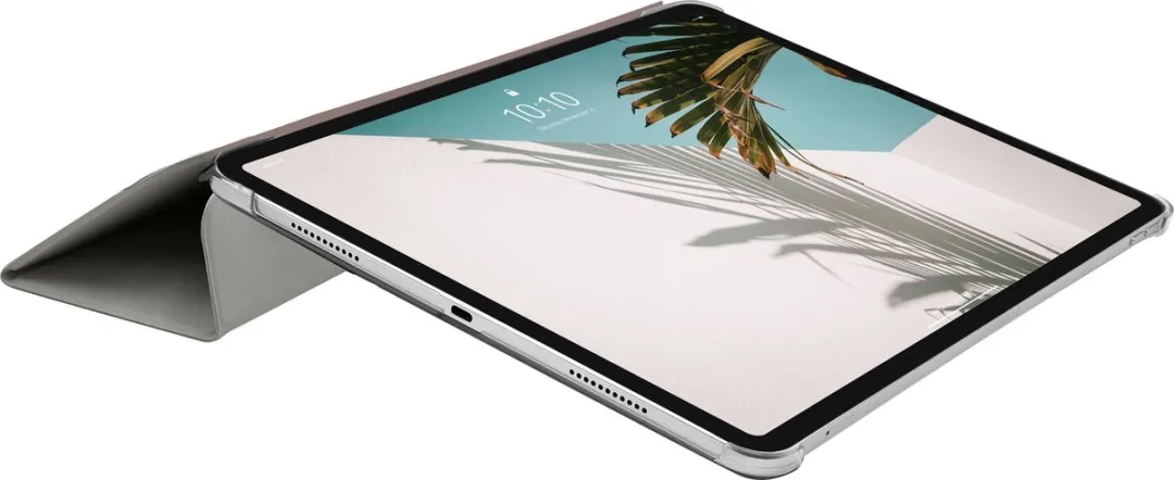 Macally BSTANDP7L-LG beschermhoes met standaard-functie voor 13-inch iPad Pro (M5/2025, M4/2024) - Compatibel met Apple Pencil - Licht grijs