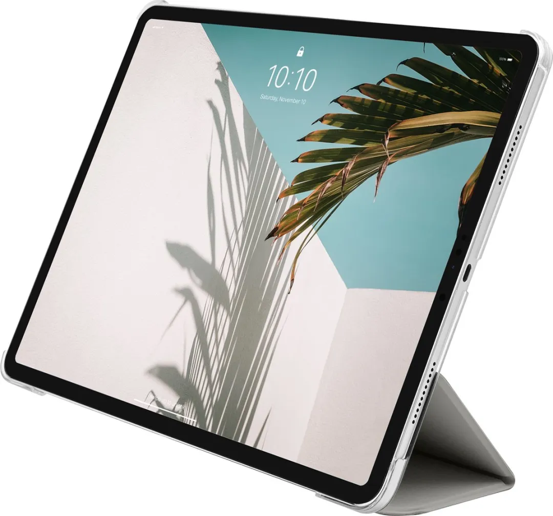 Macally BSTANDP7L-LG beschermhoes met standaard-functie voor 13-inch iPad Pro (M5/2025, M4/2024) - Compatibel met Apple Pencil - Licht grijs