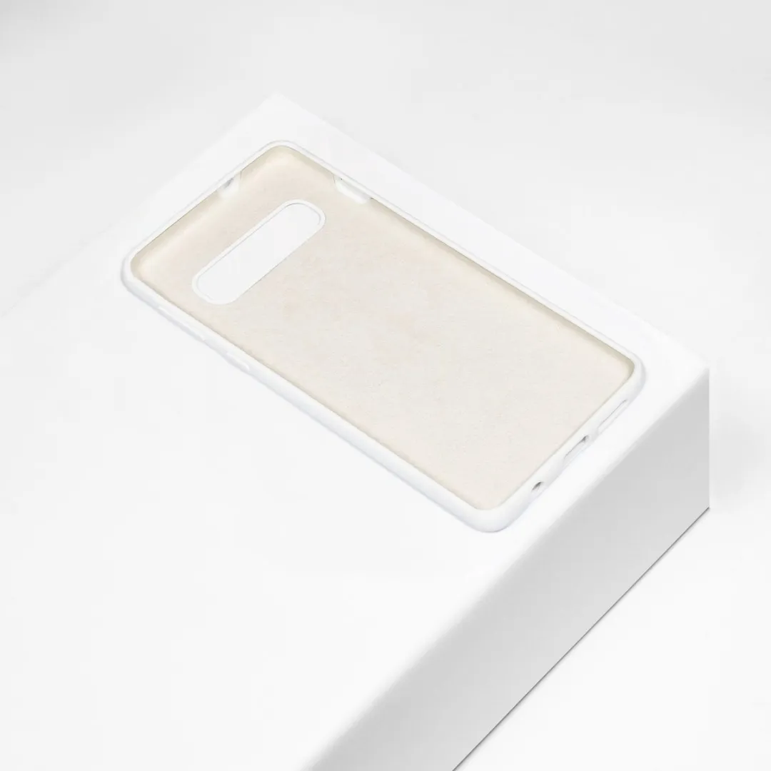 BMAX Siliconen Hoesje Samsung Galaxy S10+ - Wit