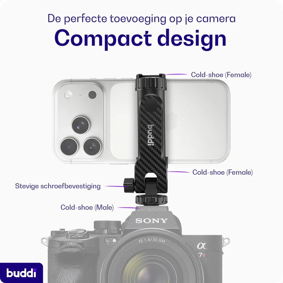 Buddi Universele Telefoonhouder 360° - Zwart