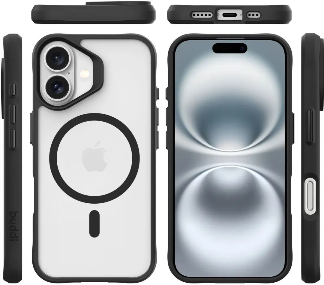 Buddi Hybrid Hoesje iPhone 17 - MagSafe - Matte Zwart