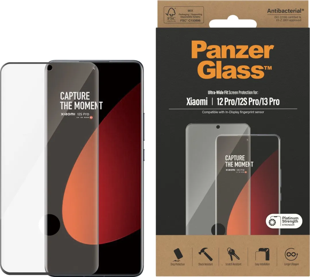 PanzerGlass PZ-8057 Screenprotector Xiaomi 12 Pro - Zwart