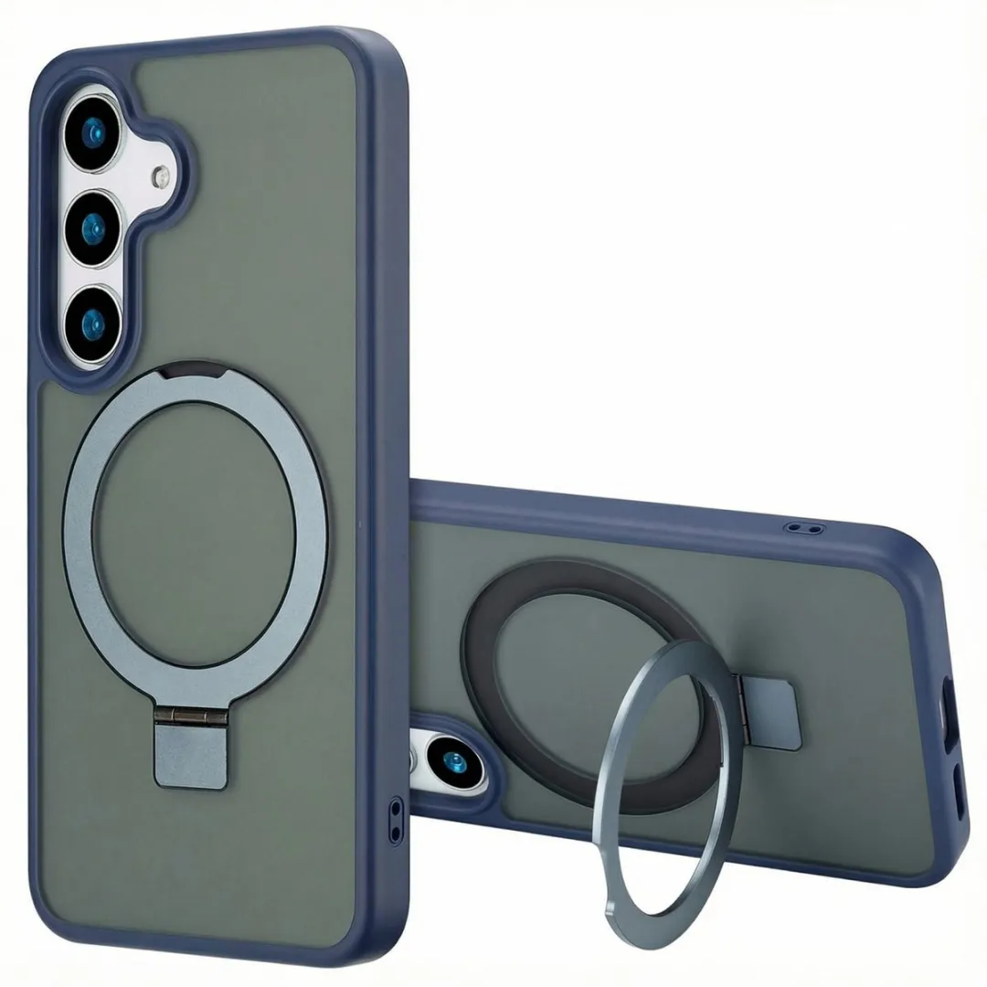 Accezz Hoesje Samsung Galaxy S25 Plus Magnetische Ring - Blauw