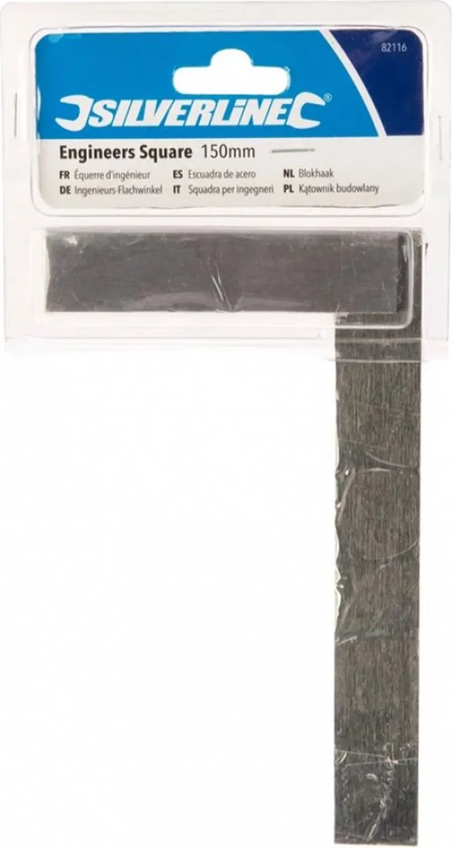 Silverline Blokhaak - Winkelhaak - Gehard Staal - 150 mm - Roestvrij