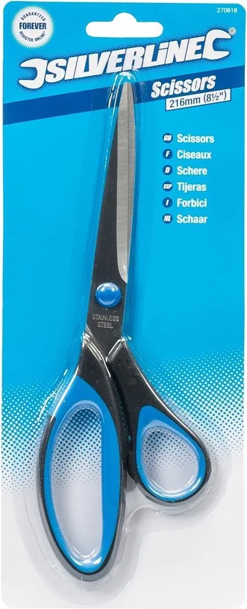 Silverline Comfortabele Schaar 216mm - Blauw/Zwart