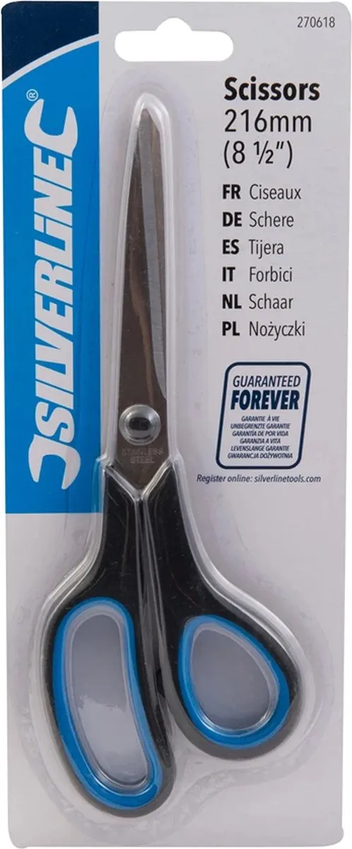 Silverline Comfortabele Schaar 216mm - Blauw/Zwart