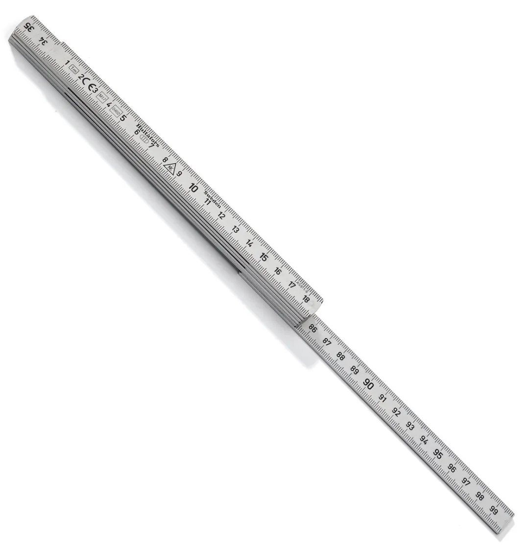 Hultafors A59-1-6 duimstok - aluminium - 1m