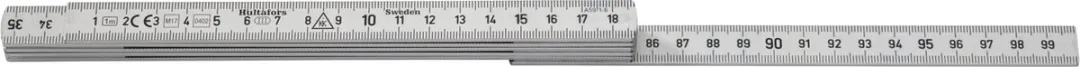 Hultafors A59-1-6 duimstok - aluminium - 1m