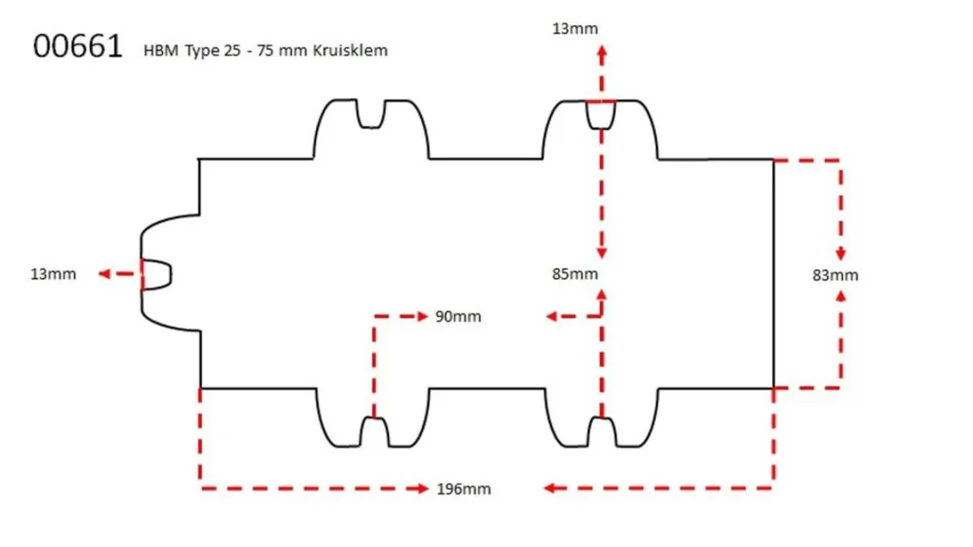 HBM Type 25 - 100 mm Kruisklem