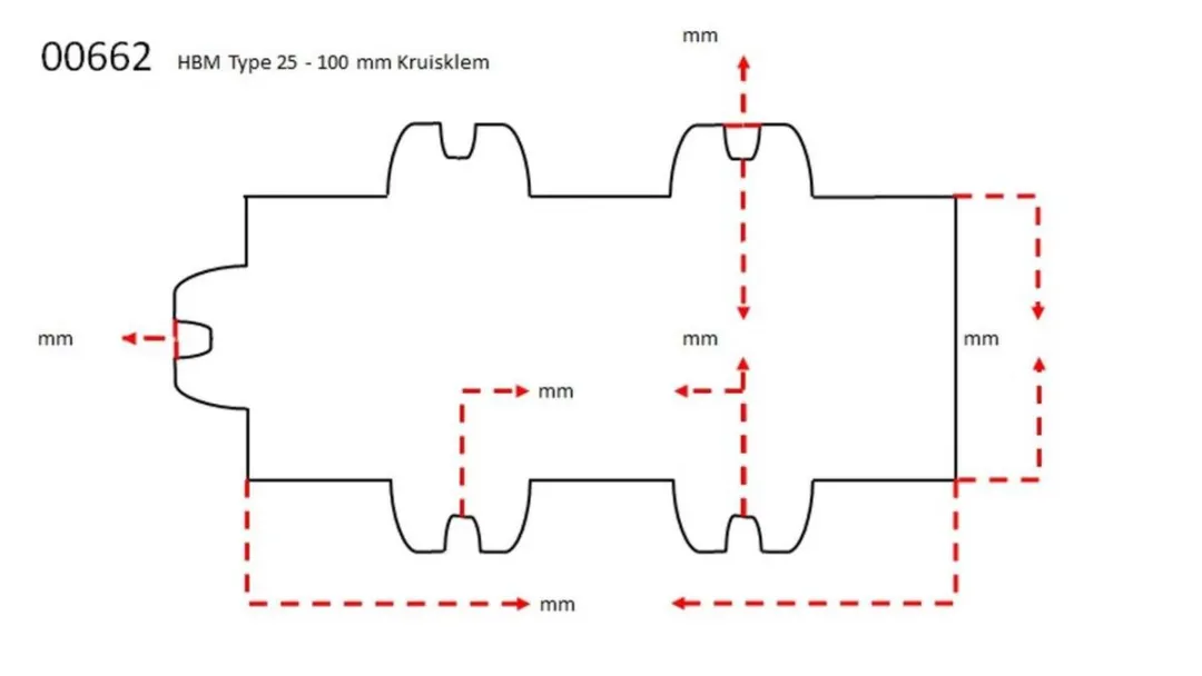 HBM Type 25 - 100 mm Kruisklem
