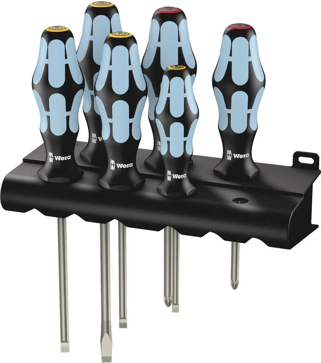 Wera 3334/6 Schroevendraaierset - SL 3/PH 1/SL 6,5/PH 2