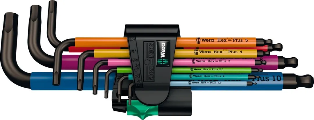 Wera 05022089001 Inbussleutelset 9-delig - 1,5-10mm - Multicolor