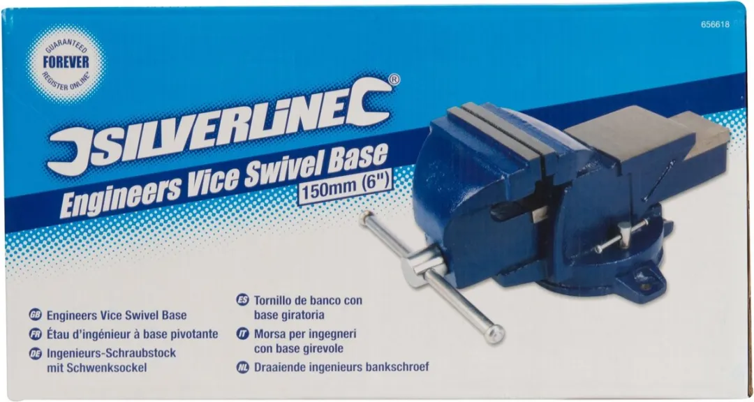 Silverline Draaiende bankschroef - gietijzer - 160 mm capaciteit - 14,83 kg