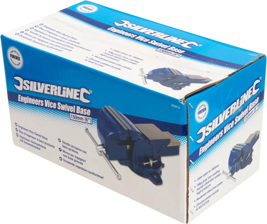 Silverline Draaiende bankschroef - gietijzer - 160 mm capaciteit - 14,83 kg