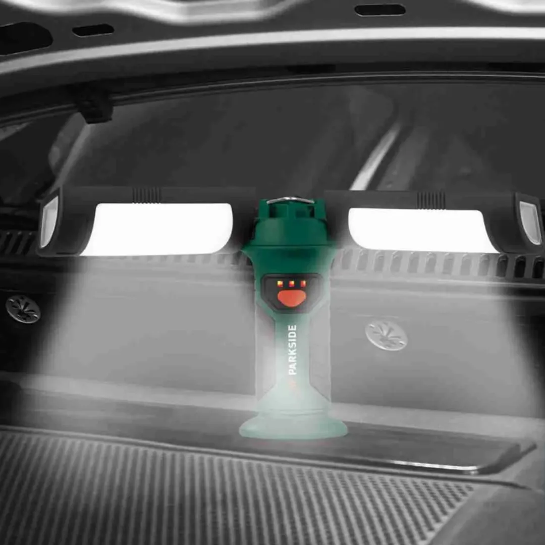 Parkside PWFL 2200 LED Werklamp - 2x20W 6000K Groen/Zwart - afbeelding 6 van 6