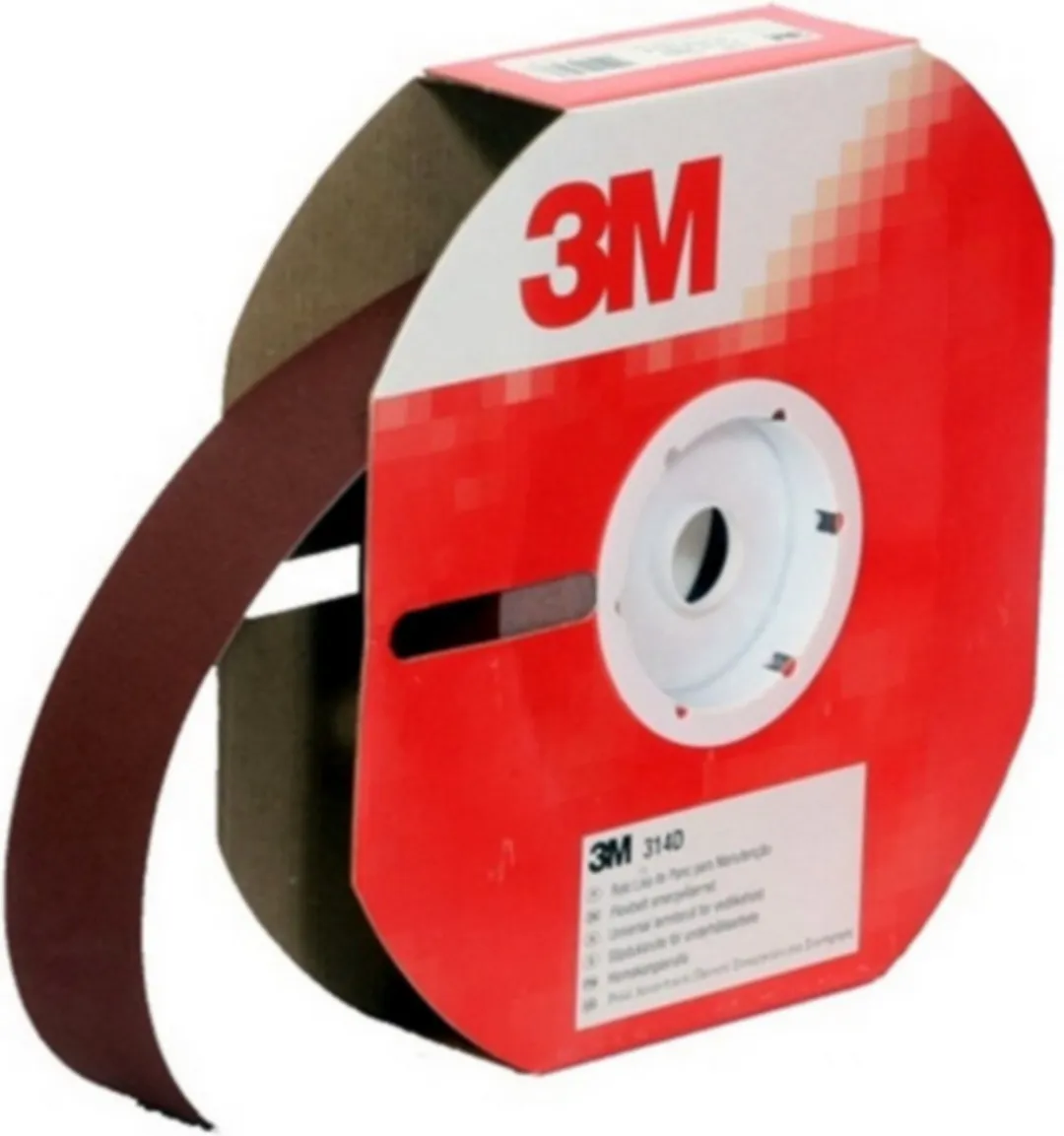 3m schuurrol - 50mm x 25m - P80 - rood