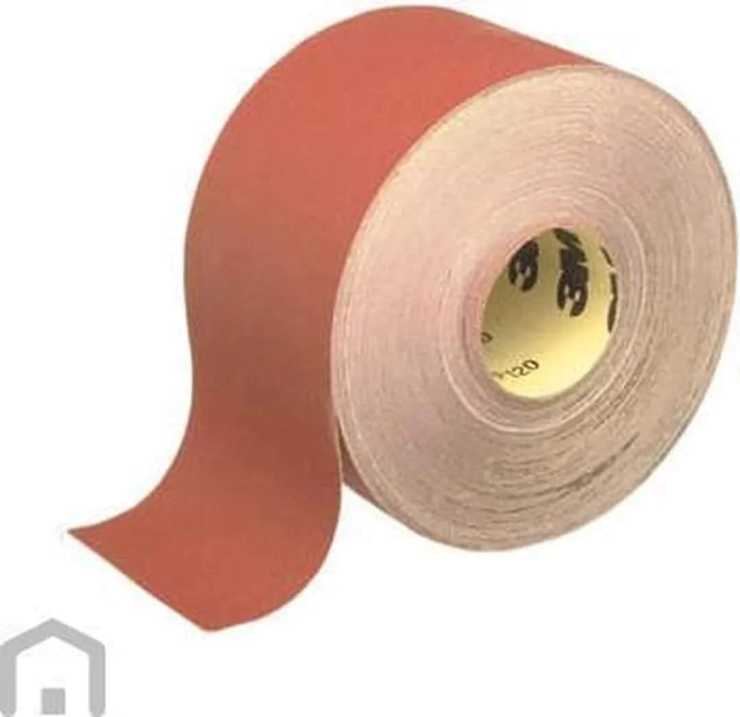 3m schuurrol - 50mm x 25m - P80 - rood