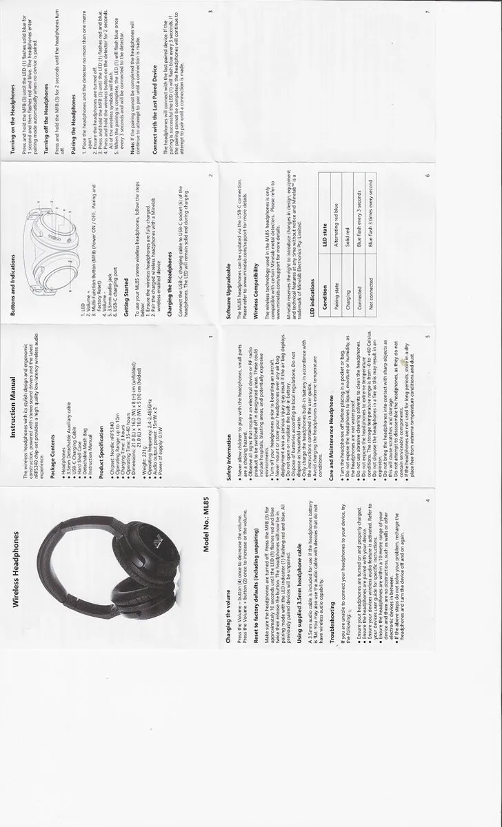 Minelab Bluetooth hoofdtelefoon ML85 t.b.v. X-TERRA PRO, X-TERRA ELITE, EQUINOX 700/900 en MANTICORE