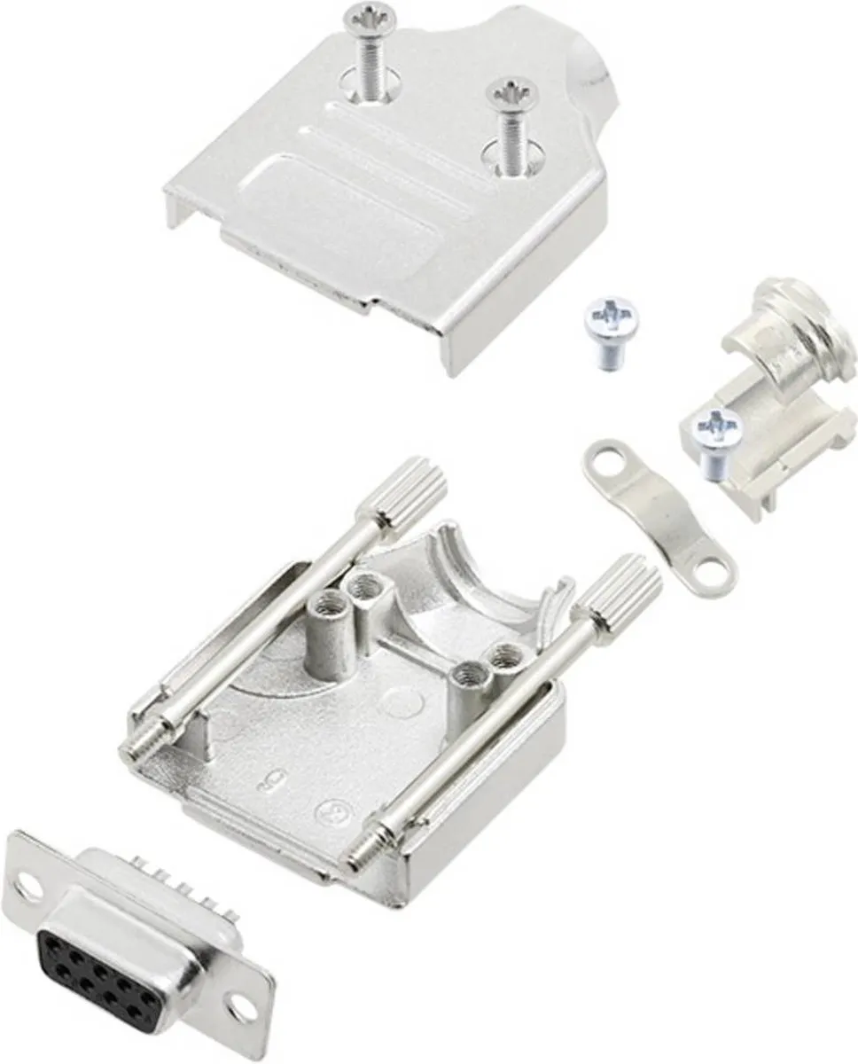 TRU COMPONENTS TCMHDM09DMSK 7709700 D-sub female connectorset 180 ° Aantal polen: 9 Soldeerkelk 1 stuk(s)