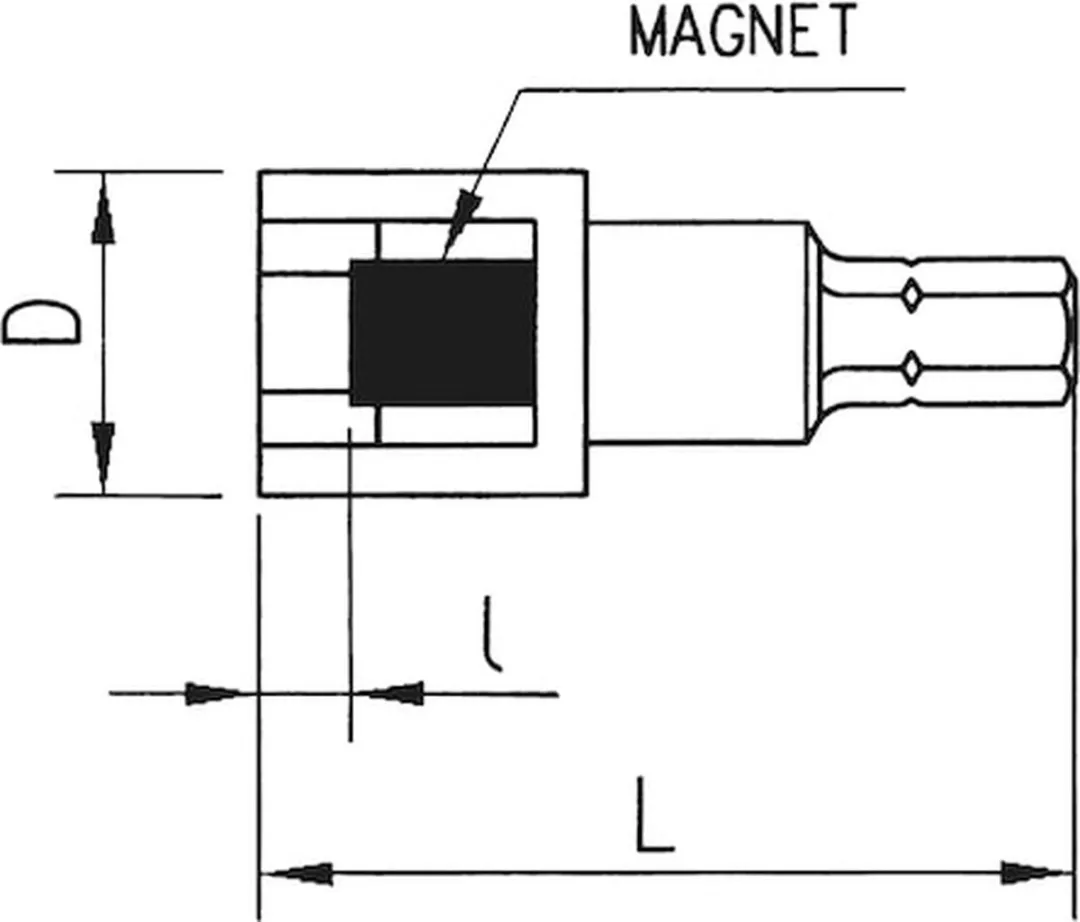 Würth Schroefdop C 8.0 Magneet Dopsleutel 5/16" - 1 Stuk