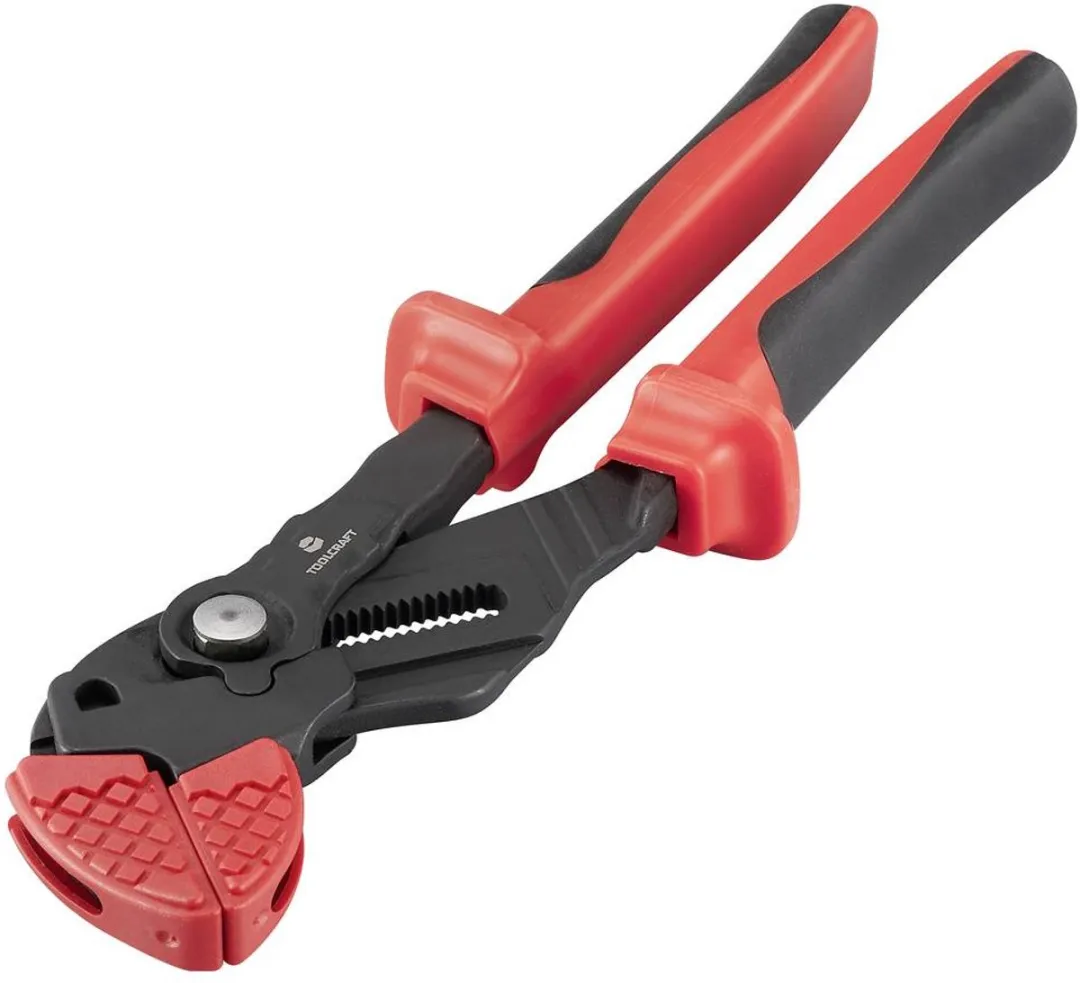 TOOLCRAFT TO-9616524 Grijptang met gladde bekken Sleutelbreedte (metrisch) 62.3 mm