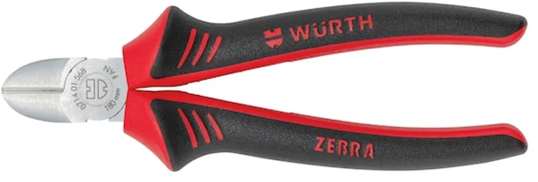 Würth Zijkniptang DIN ISO 5749 - 2C-handgreep - Zilver/Zwart/Rood - afbeelding 6 van 6