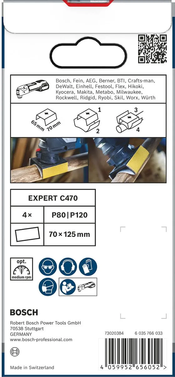 Bosch Professional AUZ 70 G Schuurplaat - Oscillerend - Metaal
