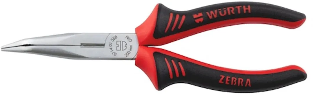 Würth Telefoontang ZEBRA DIN ISO 5745 - Rood/Zilver/Zwart