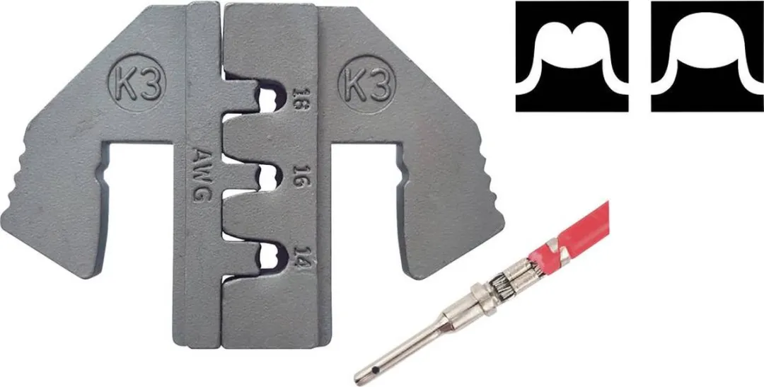TOOLCRAFT PLE-0K3 Krimpinzetstuk Duits K3 - 14-18 AWG