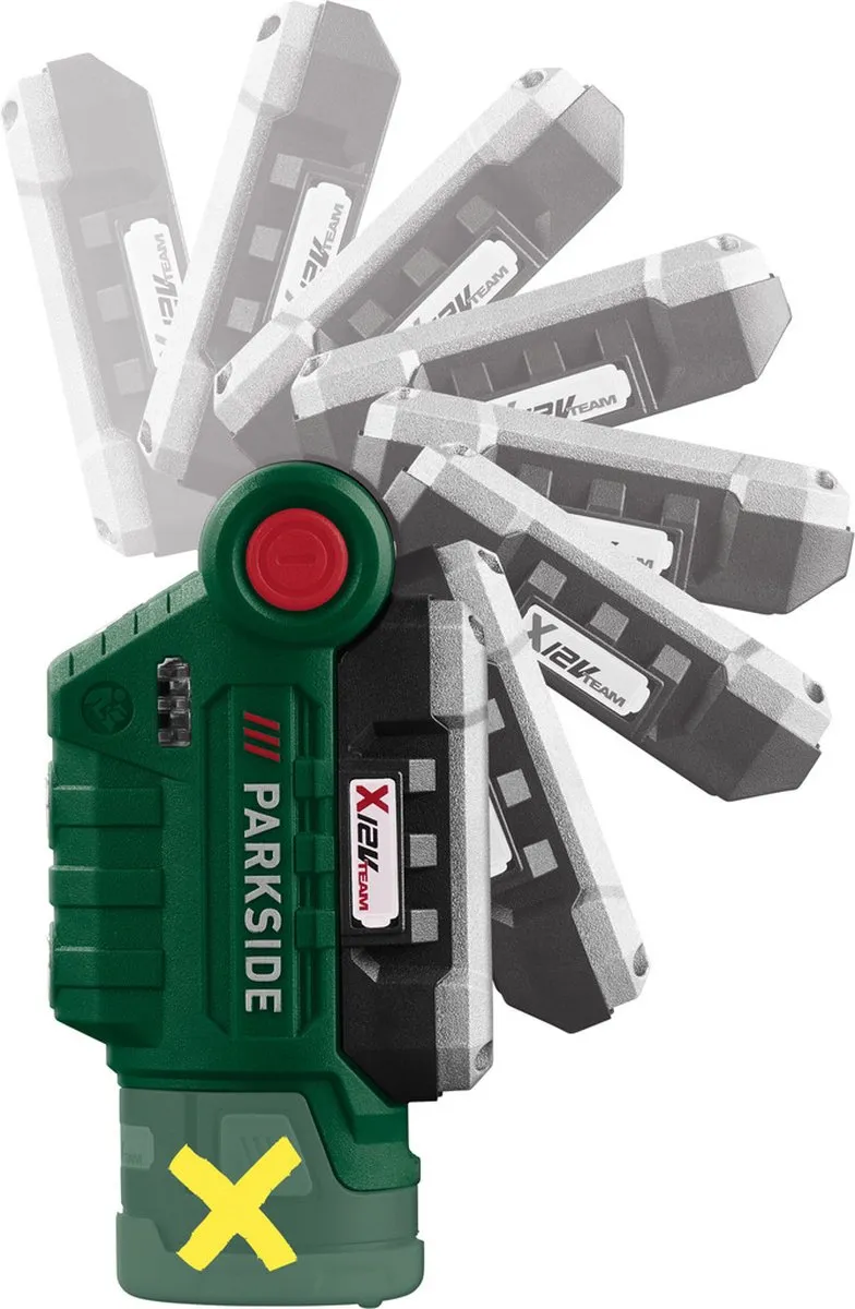 PARKSIDE Accu-LED Werklamp 12V - 480 Lm Koelwit Groen
