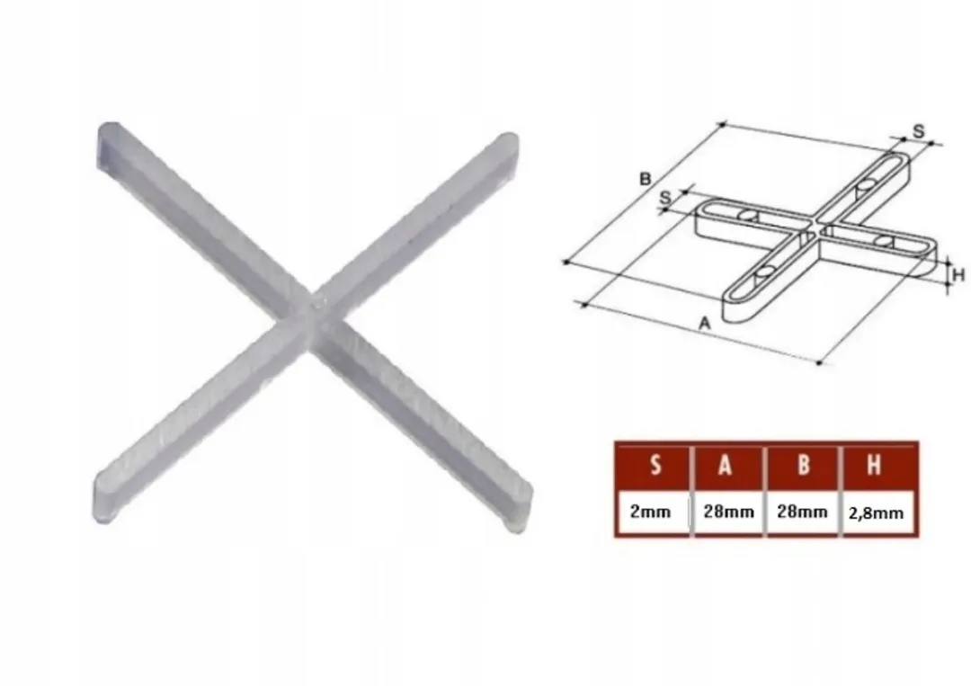 Tegelfistanddododdes 2 mm - 200 stuks - Laag Profiel