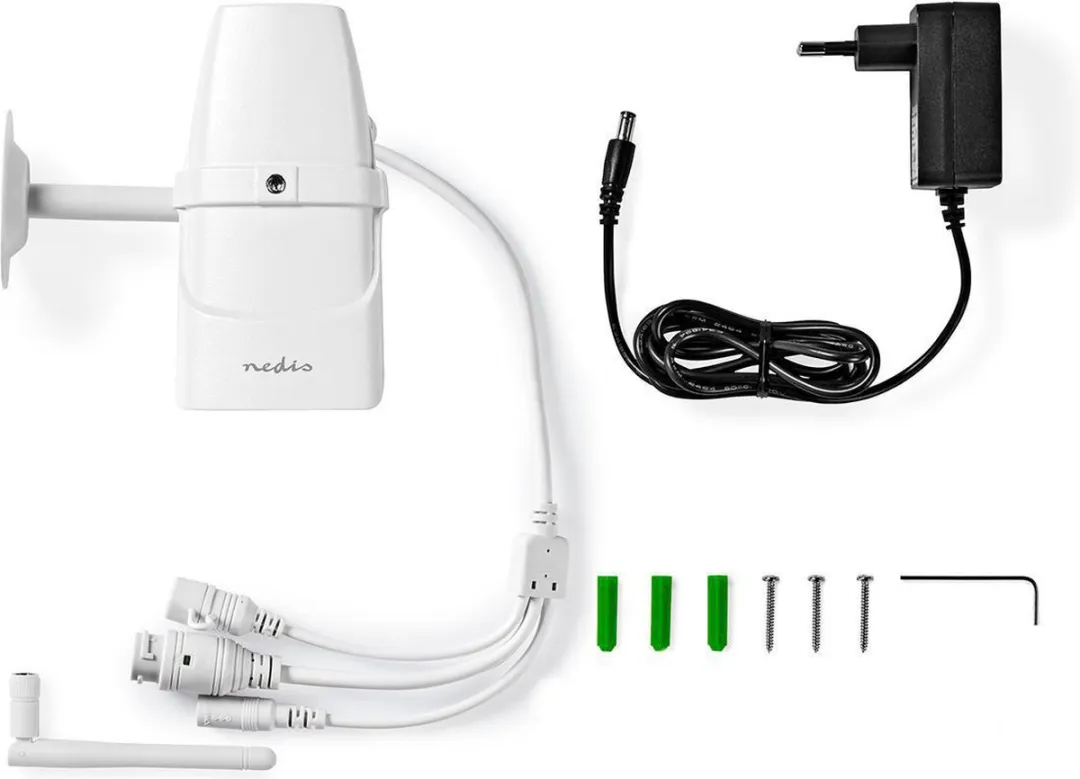 SmartLife Camera voor Buiten - Wi-Fi - Full HD 1080p - IP67 - Cloud Opslag (optioneel) / microSD (niet inbegrepen) - 12 V DC - Met bewegingssensor - Nachtzicht - Wit