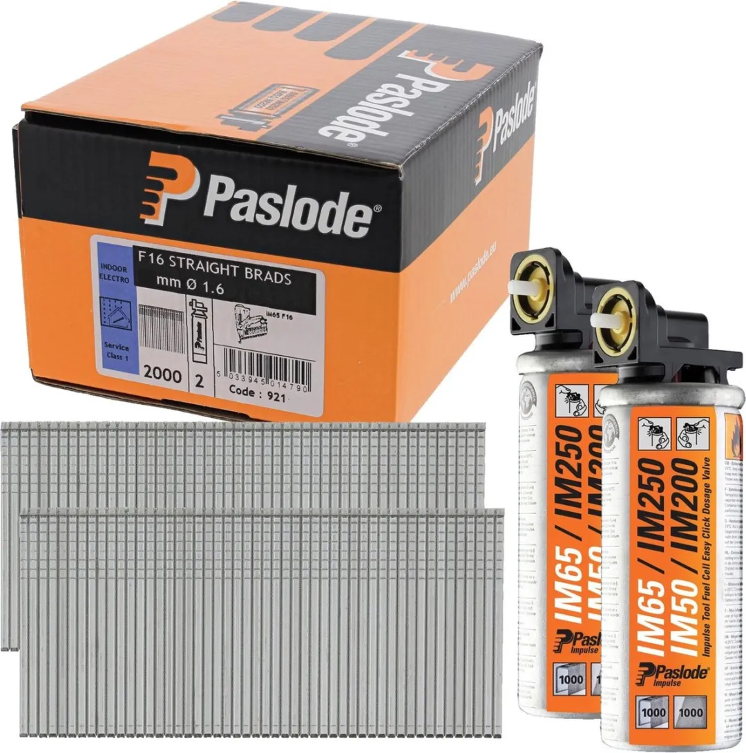 Paslode Afwerknagel F16X63 Verzinkt 3mµ VE=2000+2Gas IM65 - 921592