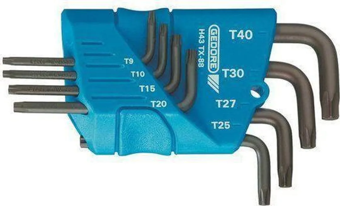 Gedore H 43 TX Stiftsleutelset TORX - 8-delig - Multicolor