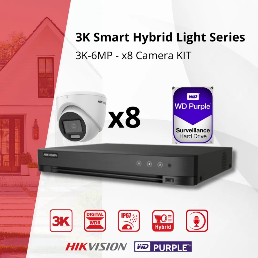 Hikvision DS-7208HUHI-K1 8 Kanalen Buitencamera Kit