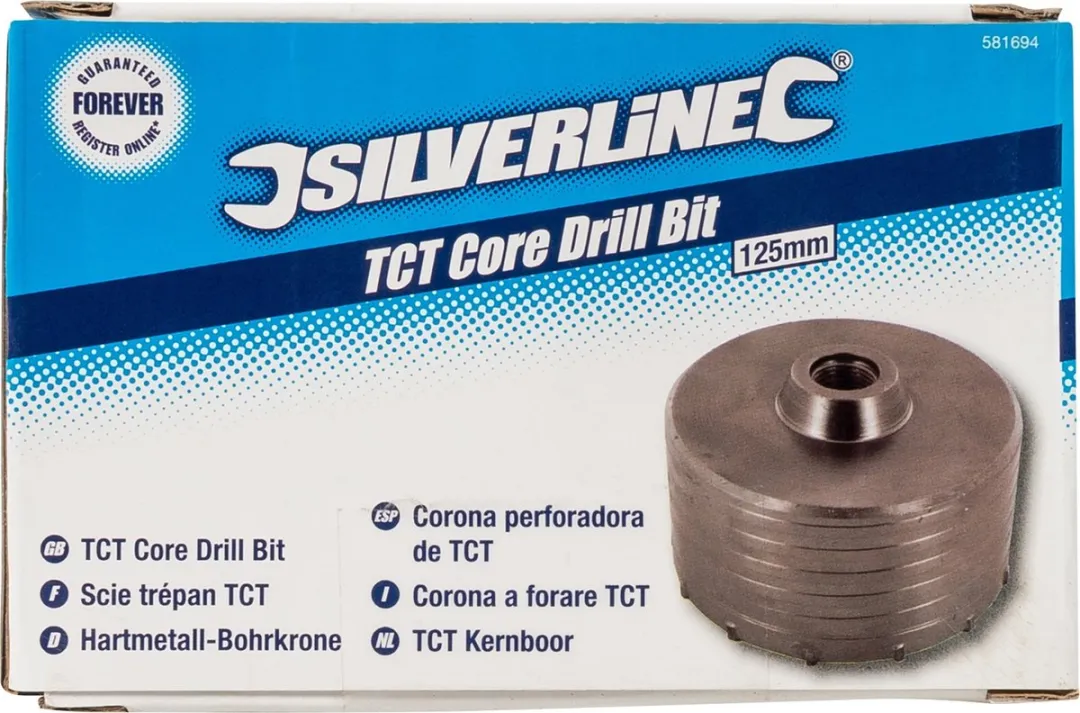 Silverline TCT Kernboor 125mm - Voor metselwerk