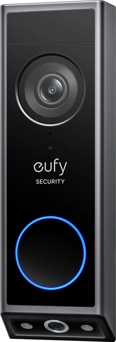 eufy Security E340 Video Deurbel – Video Doorbell - Dual-Cam technologie, 2K Full HD-resolutie, kleur nachtzicht, AI-pakketdetectie, geen maandelijkse kosten, draadloze installatie, compatibel met Alexa en Google Assistant